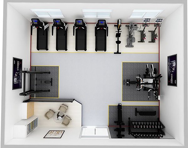 80平方健身房配置方案-广西开元体育健身器材有限公司 80平方健身房配置方案-广西开元体育健身器材有限公司
